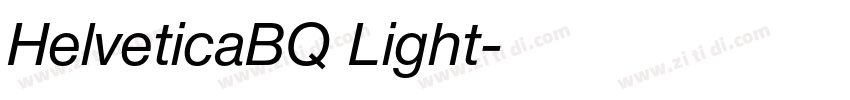 HelveticaBQ Light字体转换
